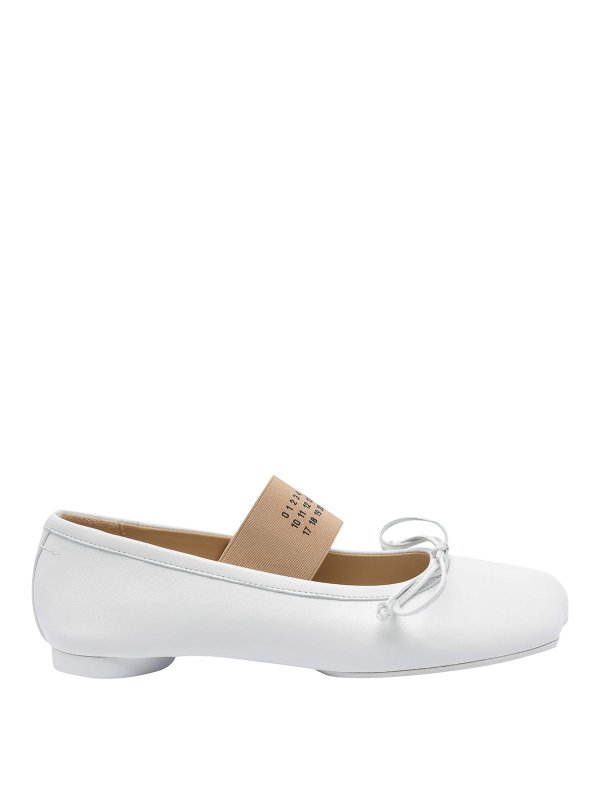 MM6 MAISON MARGIELA: フラットシューズ - フラットシューズ - 白