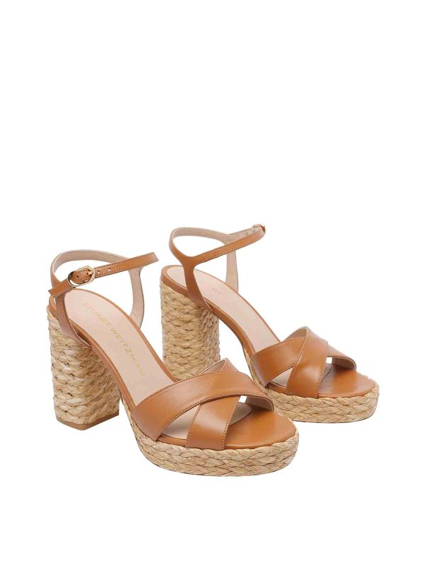 Stuart Weitzman: court shoes online - Brown Dayna Platform Pump Sandals