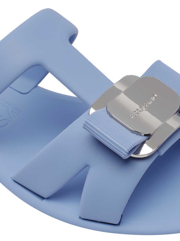 サンダル - ブルー shop online: SALVATORE FERRAGAMO