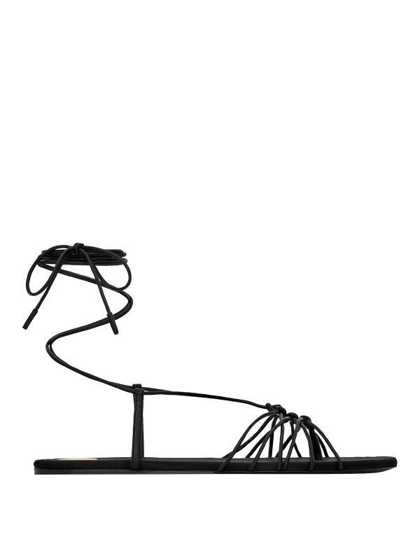 SAINT LAURENT: sandals - Black Babylone Sandals