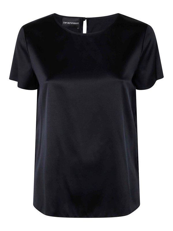 EMPORIO ARMANI: Tops y camisetas sin mangas - Top - Negro