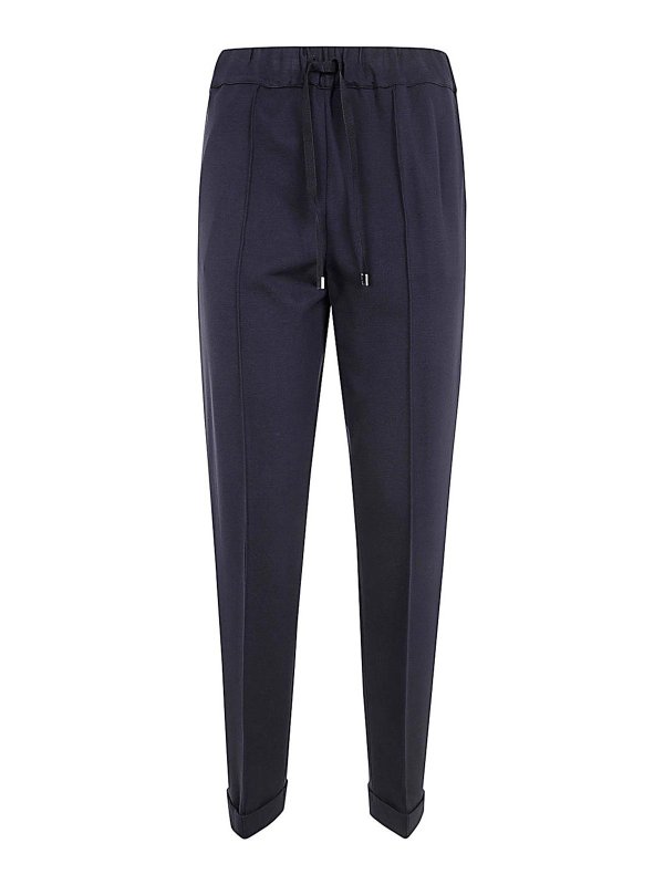 LIVIANA CONTI: カジュアルトラウザー - カジュアルパンツ - ブルー