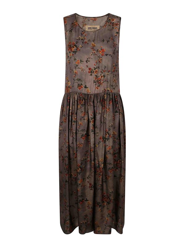 UMA WANG: Robe longueur genou - Robe Au Genou - Gris