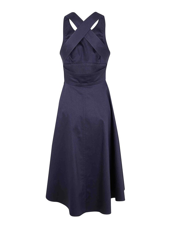 ASPESI: Knielange Kleider online - Knielanges Kleid - Blau