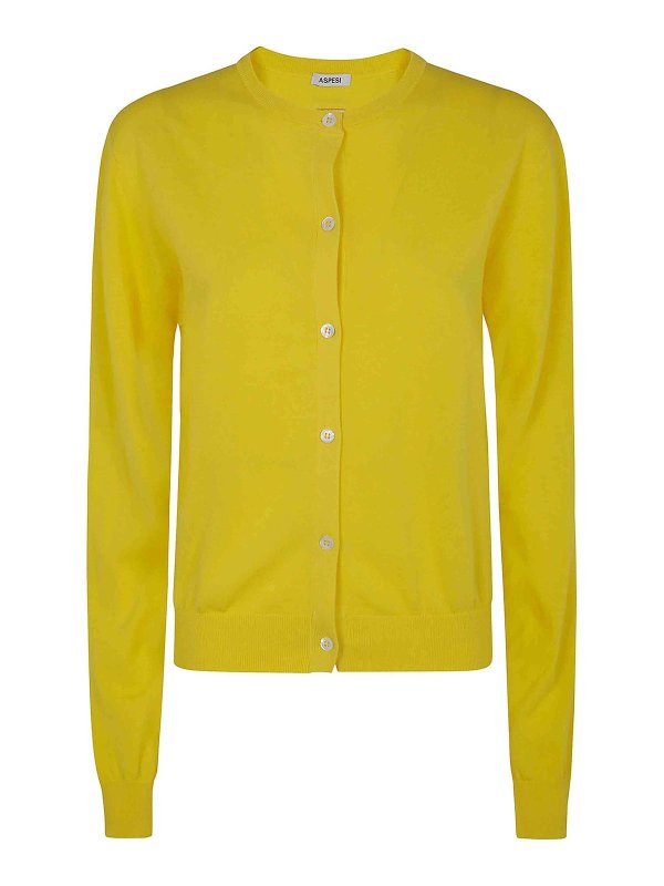 ASPESI: Suéteres con cuello pico - Suéter Cuello Redondo - Naranja