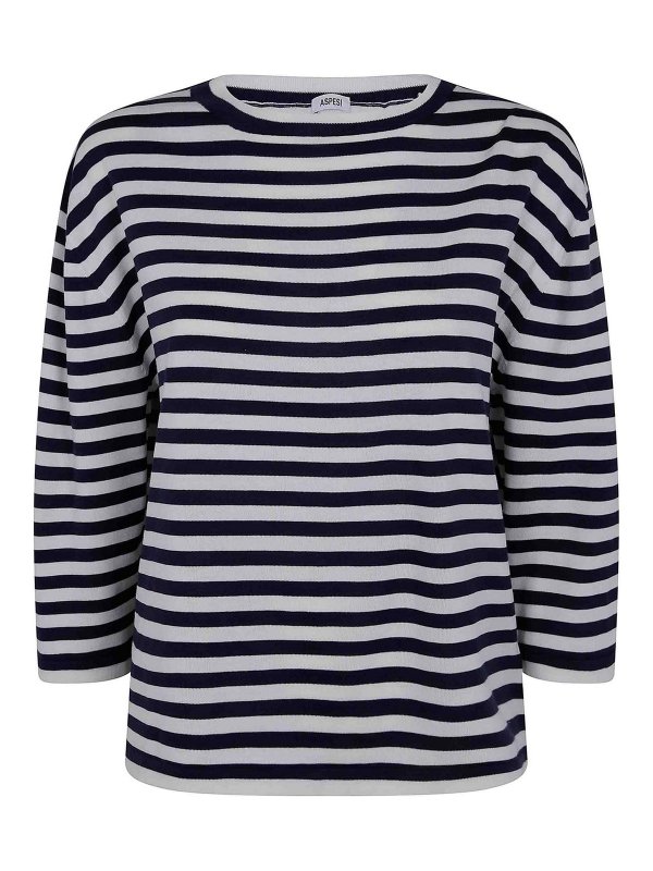 ASPESI: t-shirts - Boat Neck Tee Shirt