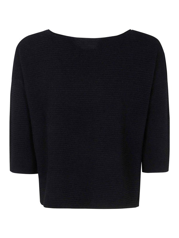 BASE: Suéteres con cuello pico online - Suéter Cuello Redondo - Negro