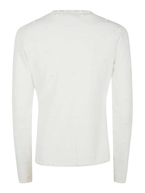 BLUGIRL: Suéteres con cuello pico online - Suéter Cuello Redondo - Blanco