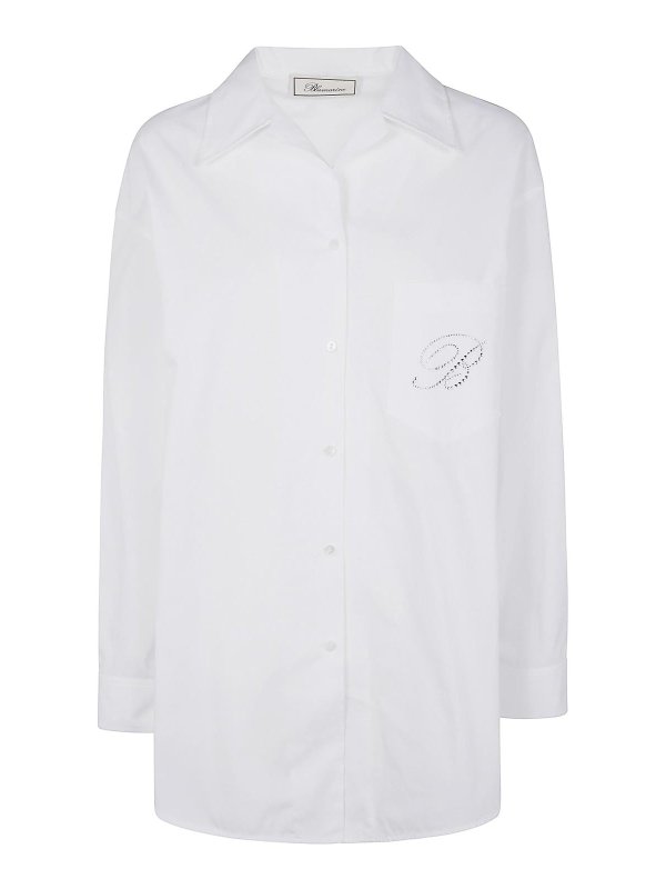 BLUMARINE: Camisas - Camisa - Blanco