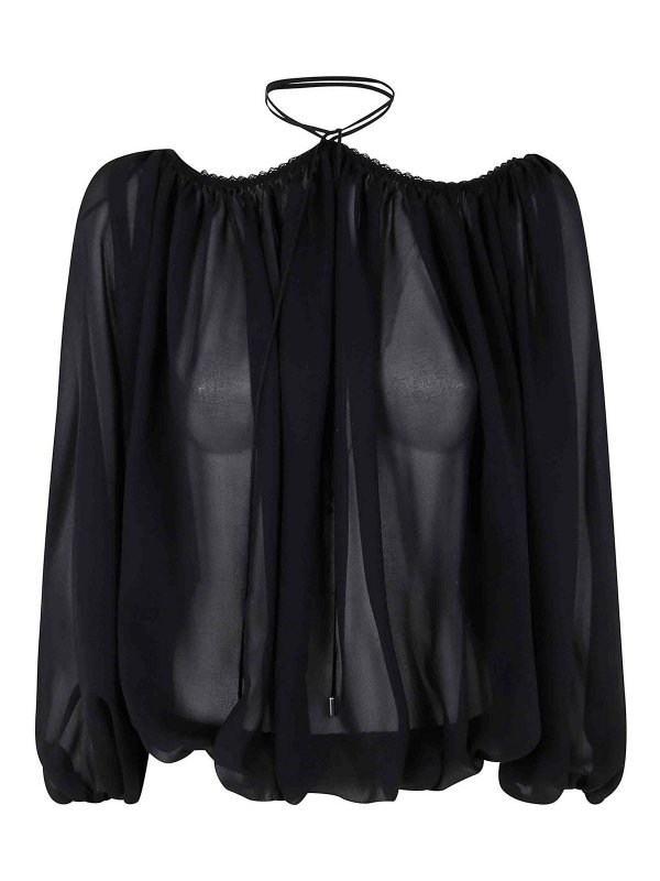 BLUMARINE: Blusas - Blusa - Negro