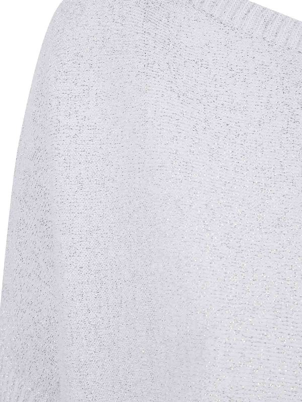 The Best Shops D.EXTERIOR: Strickpullover mit Rundhalsausschnitt - Rundhalspullover - Silber