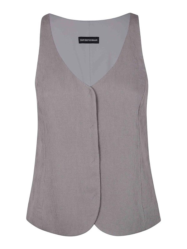 EMPORIO ARMANI: Chalecos  - Chaleco - Gris