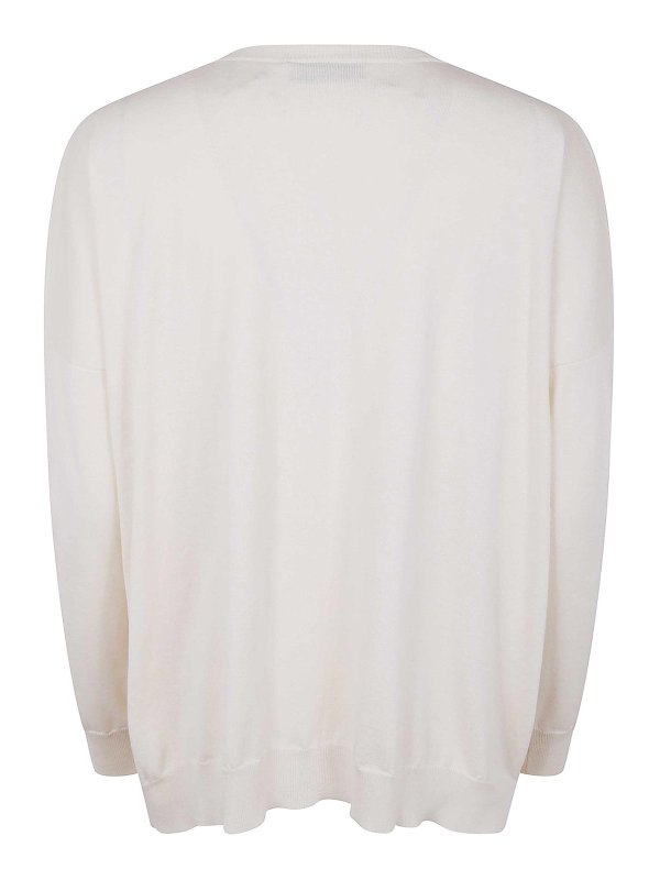 GENTRYPORTOFINO: Strickpullover mit V-Ausschnitt online - V-Pullover - Nude