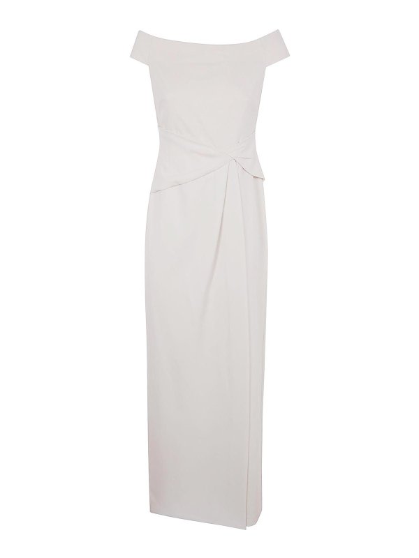 LAUREN RALPH LAUREN: short dresses - Saran Short Sleeves Gown