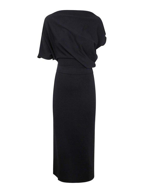 LIVIANA CONTI: ニーレングスドレス - 膝丈ドレス - 黒