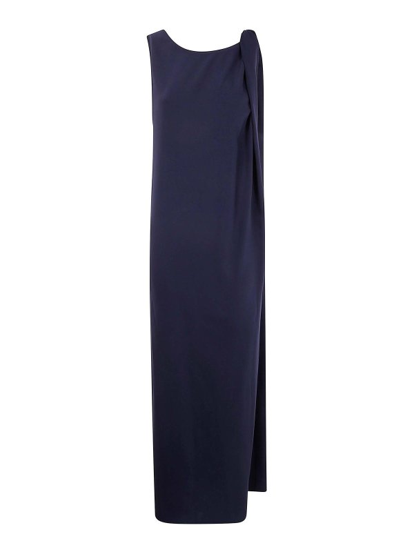 P.A.R.O.S.H.: Knielange Kleider - Knielanges Kleid - Blau