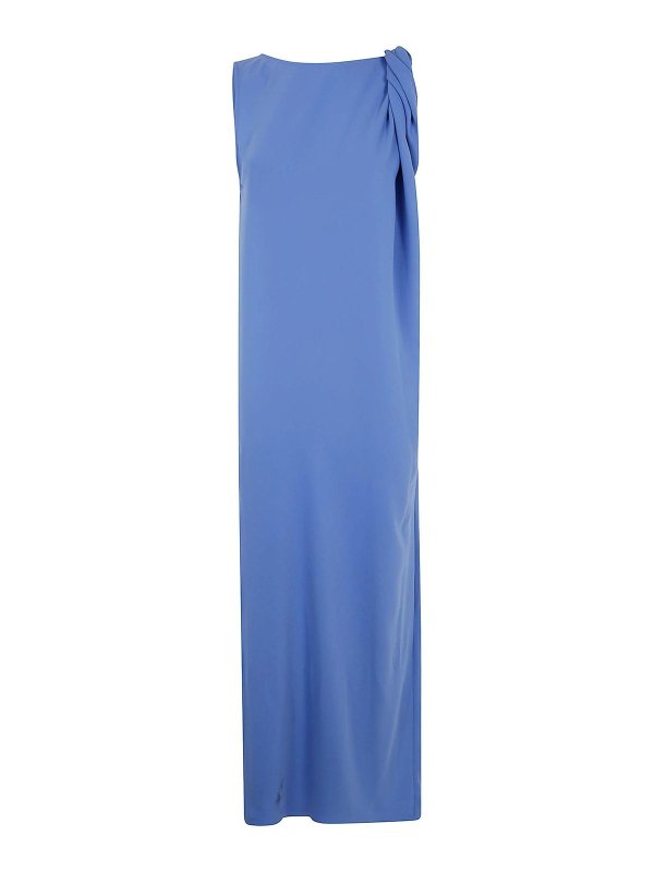 P.A.R.O.S.H.: Knielange Kleider - Knielanges Kleid - Blau