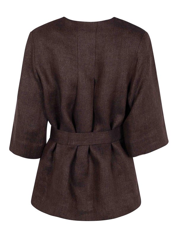 P.A.R.O.S.H.: blouses online - Belted Blouse