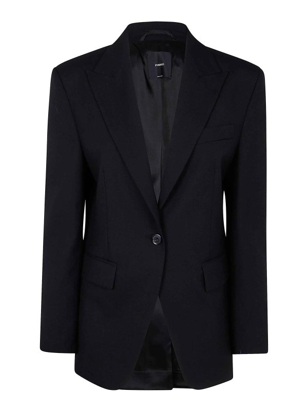 Pinko: casual jackets - For You Yarn-Dyed Wool Jacket