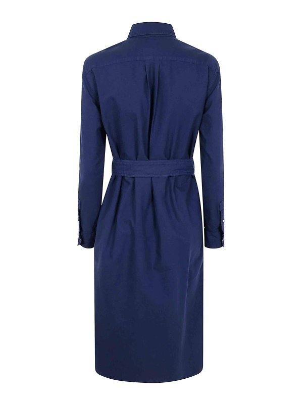 POLO RALPH LAUREN: ニーレングスドレス online - 膝丈ドレス - ブルー