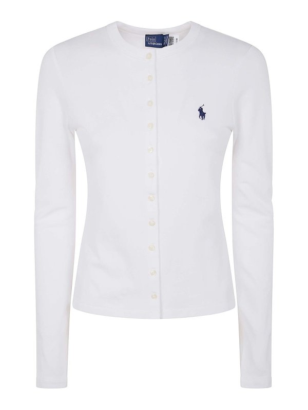 POLO RALPH LAUREN: カーディガン - カーディガン - 白