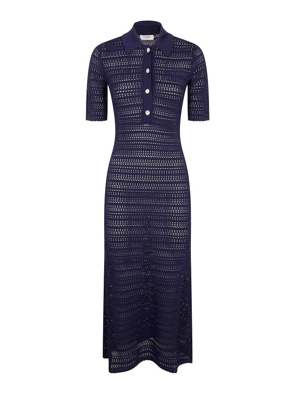 TWINSET: Maxikleider - Maxikleid - Blau