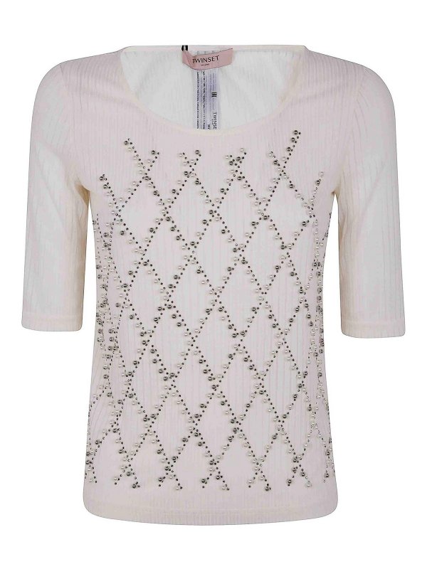TWINSET: Blouses - Blouse - Blanc