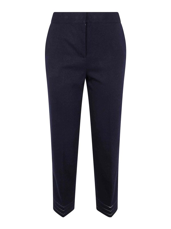 TWINSET: Pantalones casual - Pantalón Casual - Azul