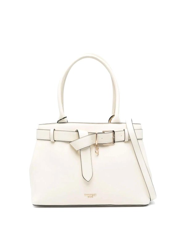 TWINSET: Handtaschen - Shopper - Weiß