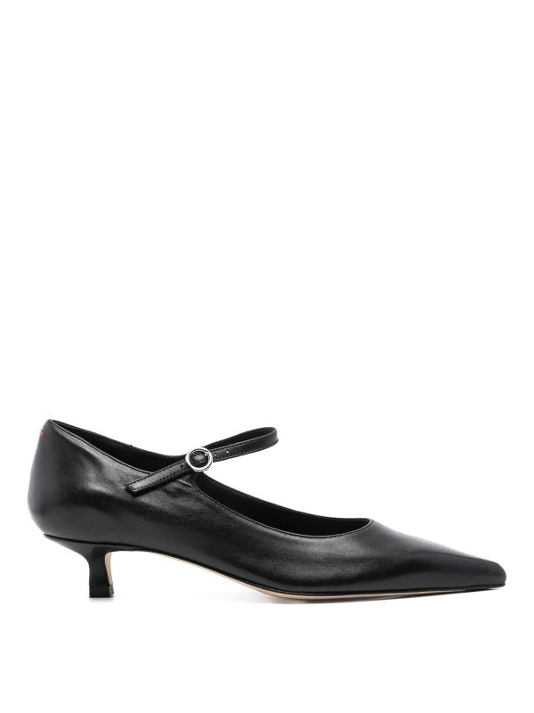 AEYDE: sandals - Polina Nappa Leather Black