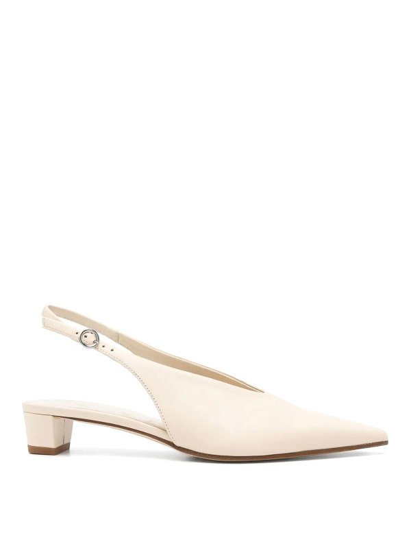 AEYDE: court shoes - Oti Nappa Leather Creamy