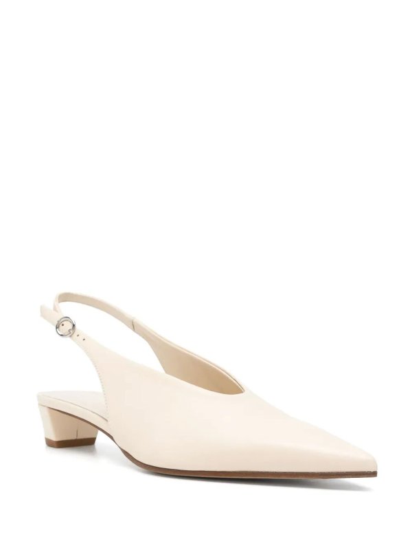 AEYDE: court shoes online - Oti Nappa Leather Creamy