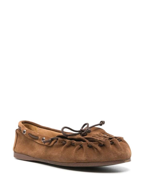 P.A.R.O.S.H.: flat shoes online - Fringes Loafer Shoes
