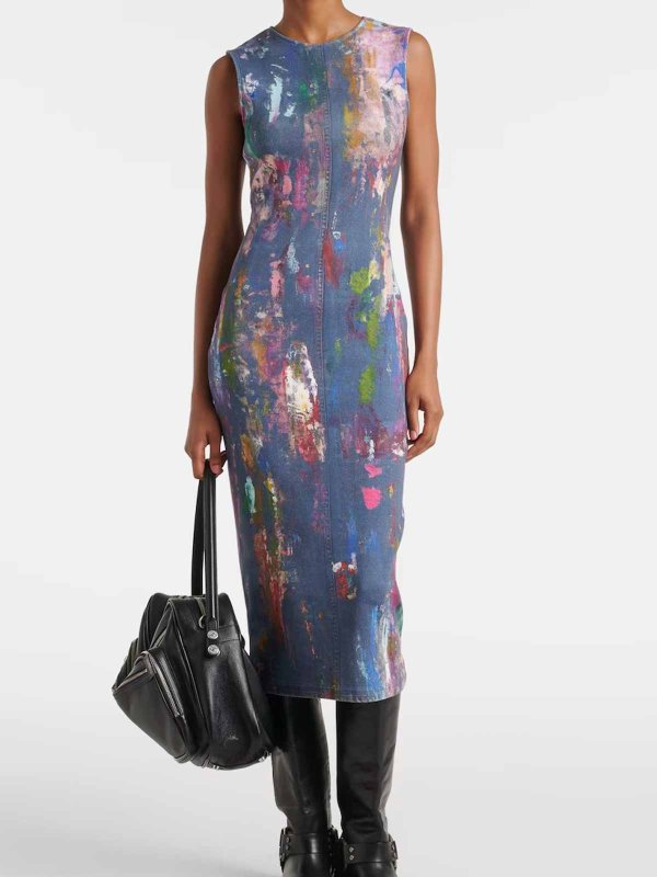 Acne Studios: abiti al ginocchio online - vestito in denim