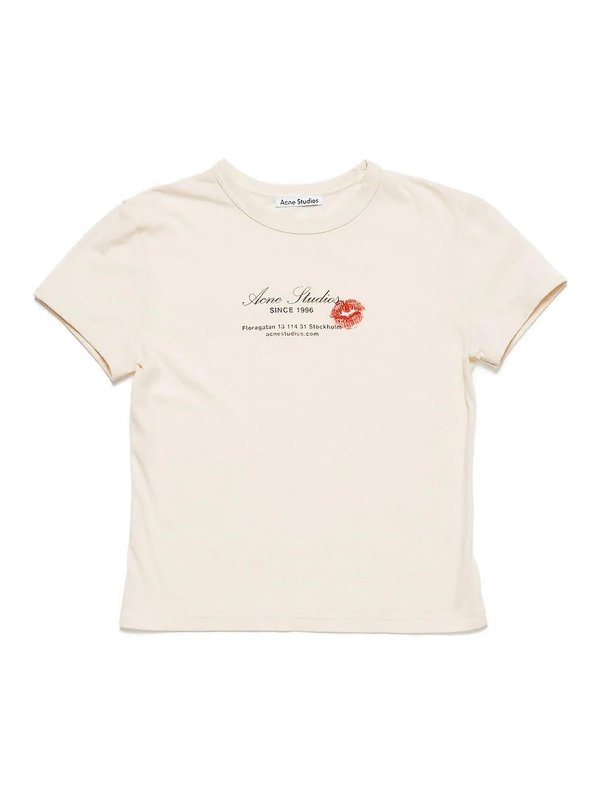 Acne Studios: Camisetas - Camiseta - Gris