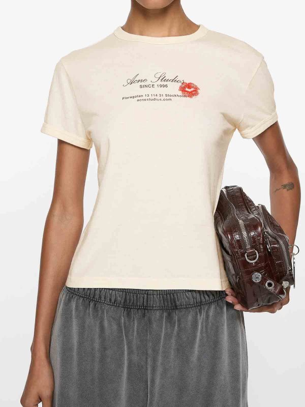 Acne Studios: Camisetas online - Camiseta - Gris