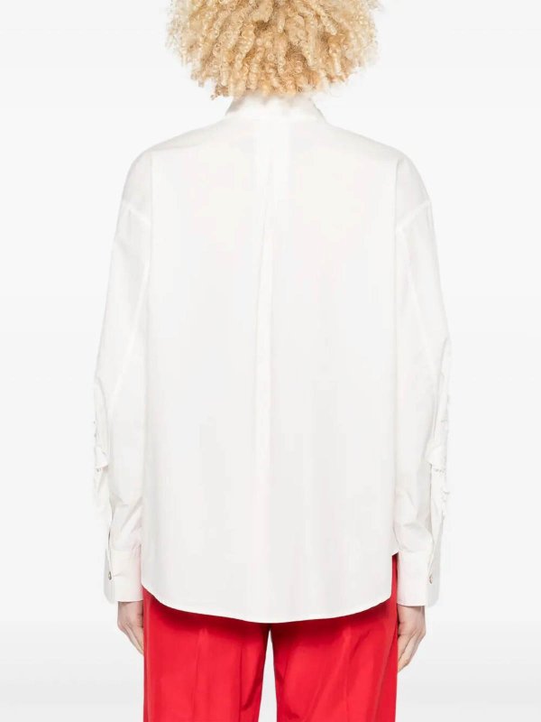 FORTE FORTE: shirts online - Embroidery Cotton Popline Shirt