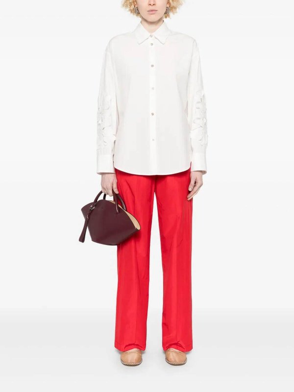 The Best Shops FORTE FORTE: shirts - Embroidery Cotton Popline Shirt