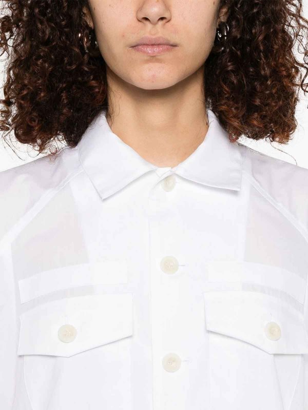 Sacai: camicie online - Camicia popin di cotone