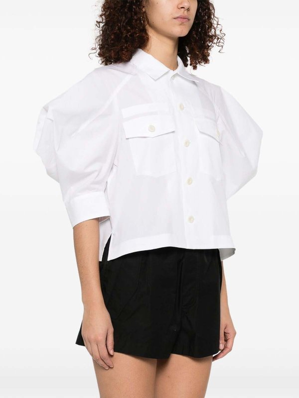 The Best Shops Sacai: camicie - Camicia popin di cotone