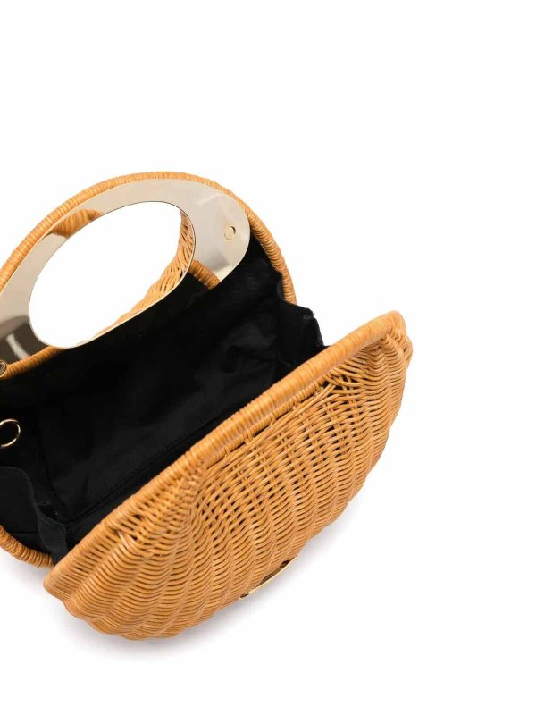 Sacai: cross body bags online - Rattan Round Bag