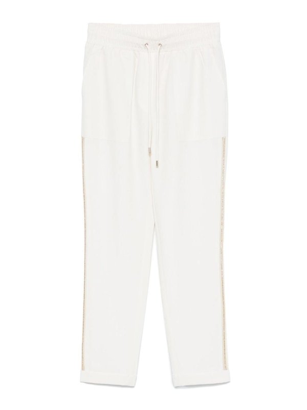 Liu Jo: スウェットパンツ - トラックスーツ ボトムス - 白