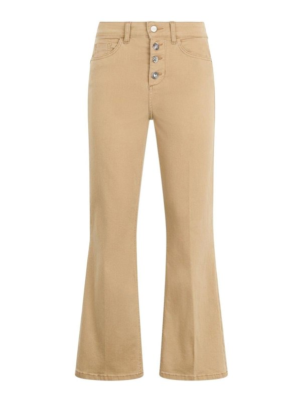 Liu Jo: bootcut jeans - Long Camel-Colored Flared Jeans