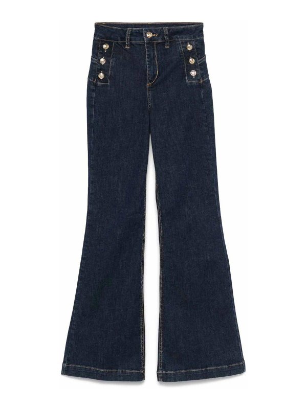 Liu Jo: Jeans évasés - Jean Bootcut - Bleu