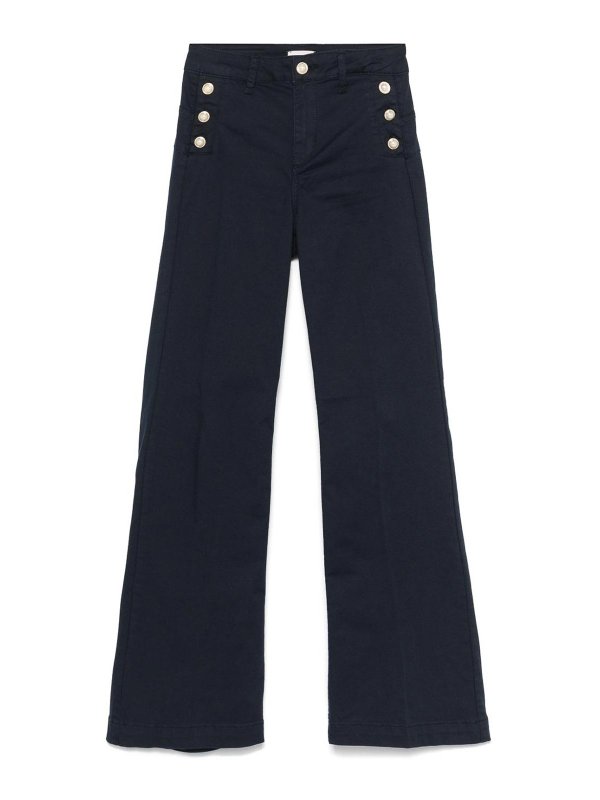 Liu Jo: Jeans évasés - Jean Bootcut - Bleu