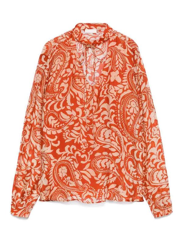 Liu Jo: bluse - Camicetta arancione semi-trasparente