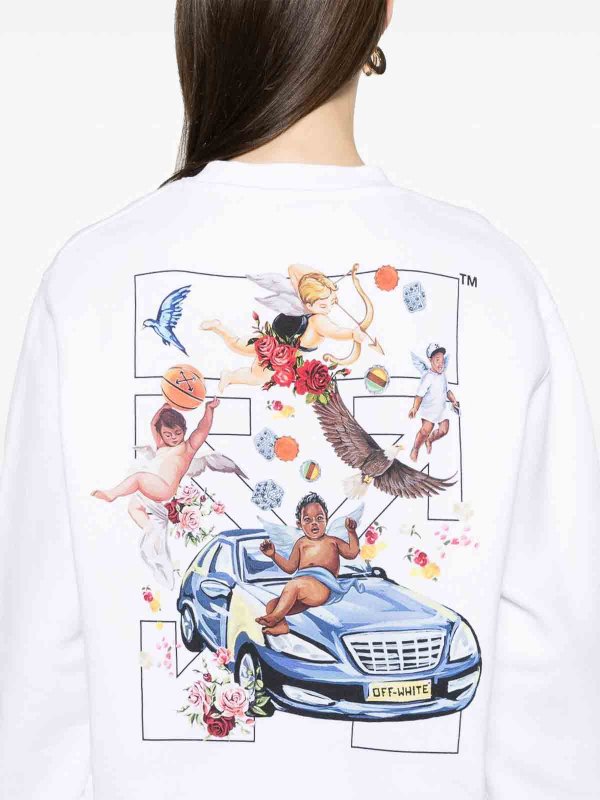 OFF-WHITE: クルーネック online - クルーネック - 白