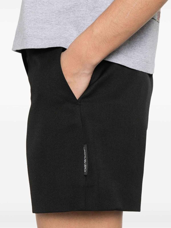 OFF-WHITE: トラウザーショーツ online - ショートパンツ - 黒