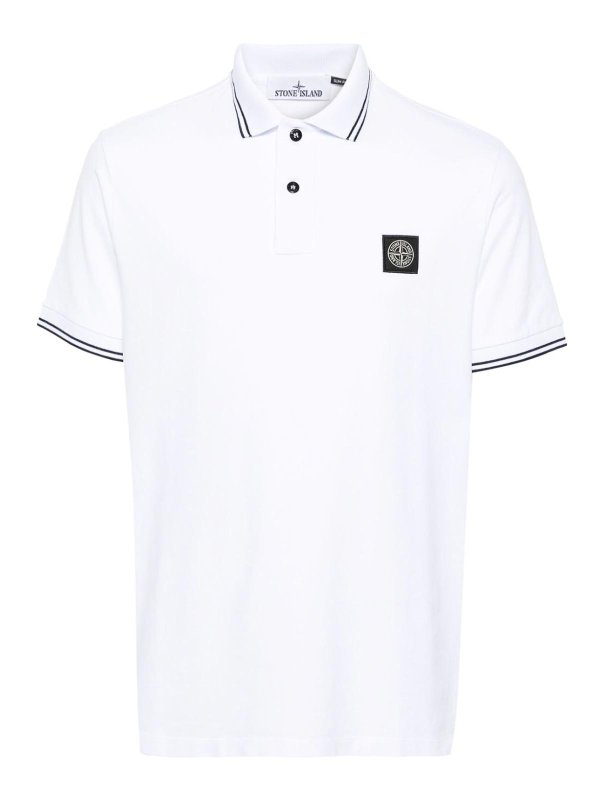 STONE ISLAND: Poloshirts - Poloshirt - Weiß