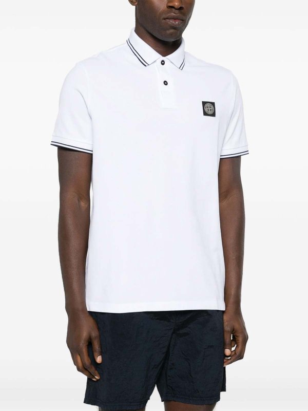 Poloshirt - Weiß shop online: STONE ISLAND